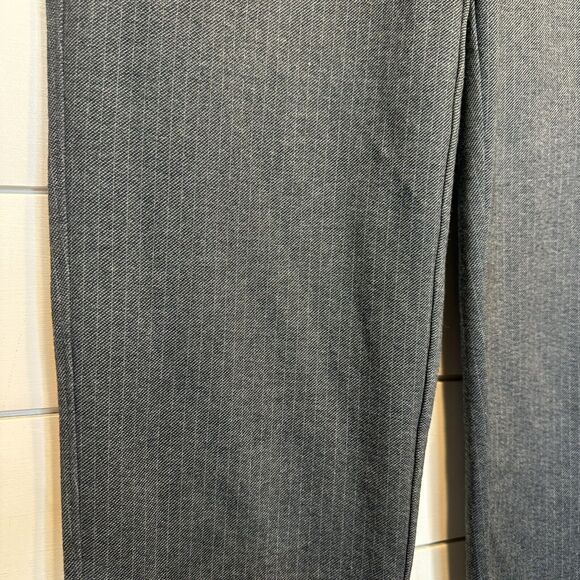 Intro Pull On Dress Pants Medium Gray Pinstripe Pockets Stretch 27"L Ankle Women - Picture 4 of 9